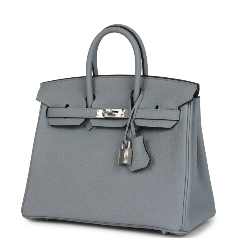 Hermès BIRKIN 25 VEAU TOGO GRIS PANTIN PHW B25TGM 5