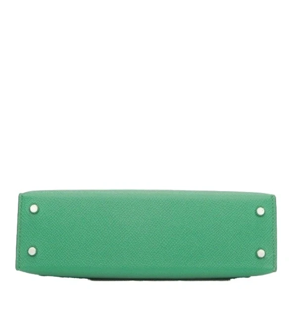 Hermès KELLY II SELLIER MINI VERSO VEAU EPSOM AE CACTUS/PAILLE PHW H071962CKAE 7