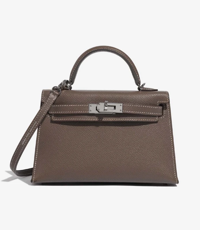Hermès KELLY SELLIER 20 VEAU EPSOM  ETOUPE PHW K20EE 2