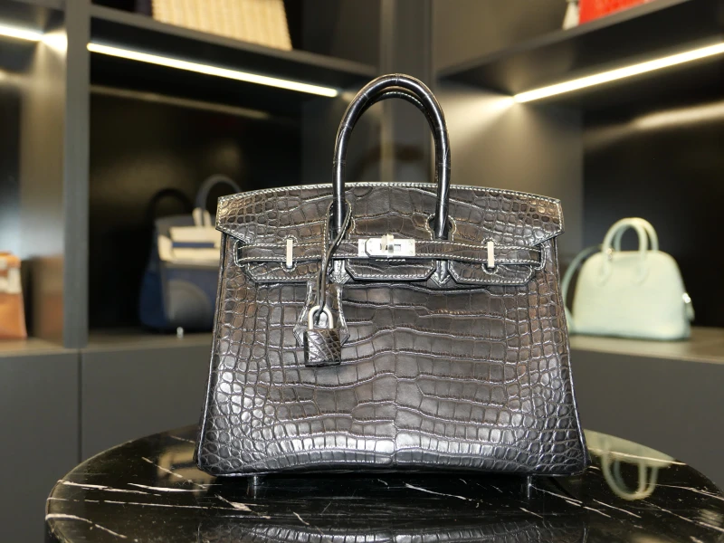 Hermès BIRKIN 25 HSS SPECIAL ORDER ALLIGATOR NOIR BPHW B25HSS 2