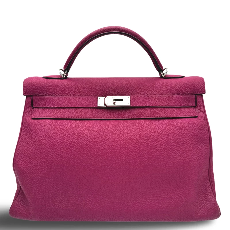 KELLY RETOURNE 40 VEAU TOGO FUCHSIA PHW