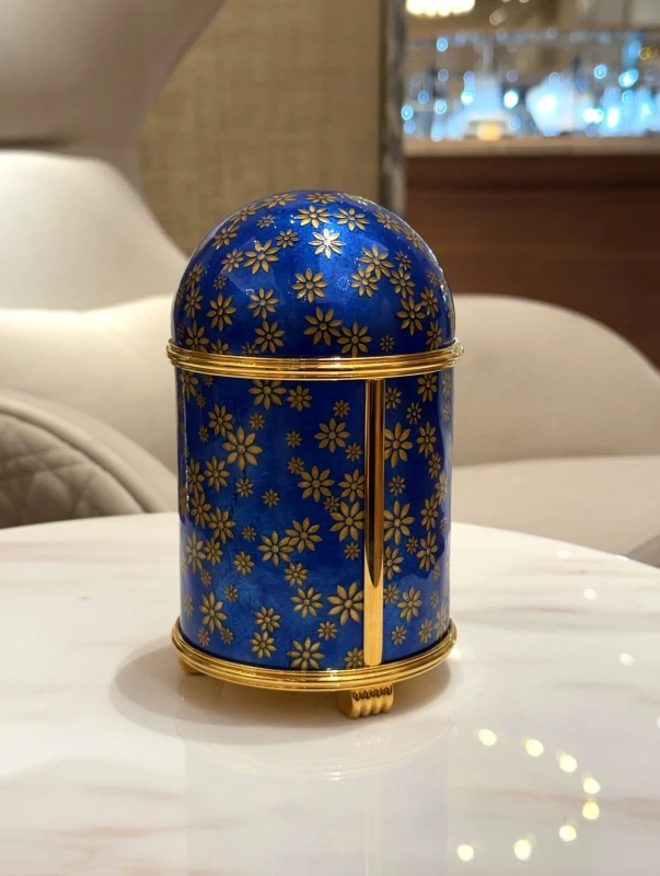 Patek Philippe Patek Philippe “Flowers on a blue graund” Enamel Table Clock Flowers 3