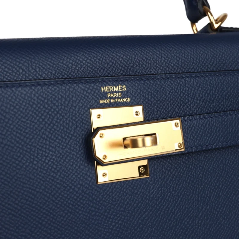 Hermès KELLY SELLIER 28 EPSOM BLEU NAVY GHW K28EBN 6