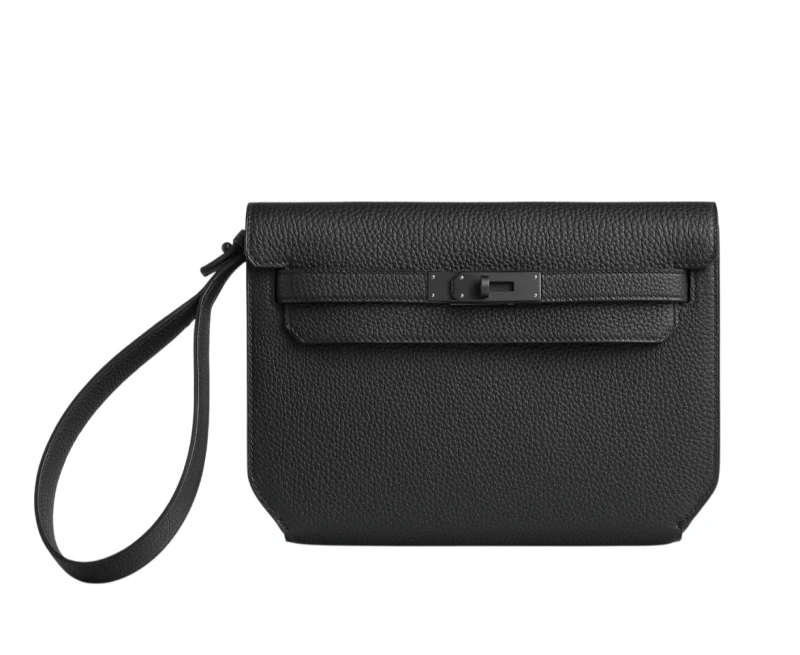 POCHETTE KELLY DEPECHES 25 MONOCHROME VEAU TOGO