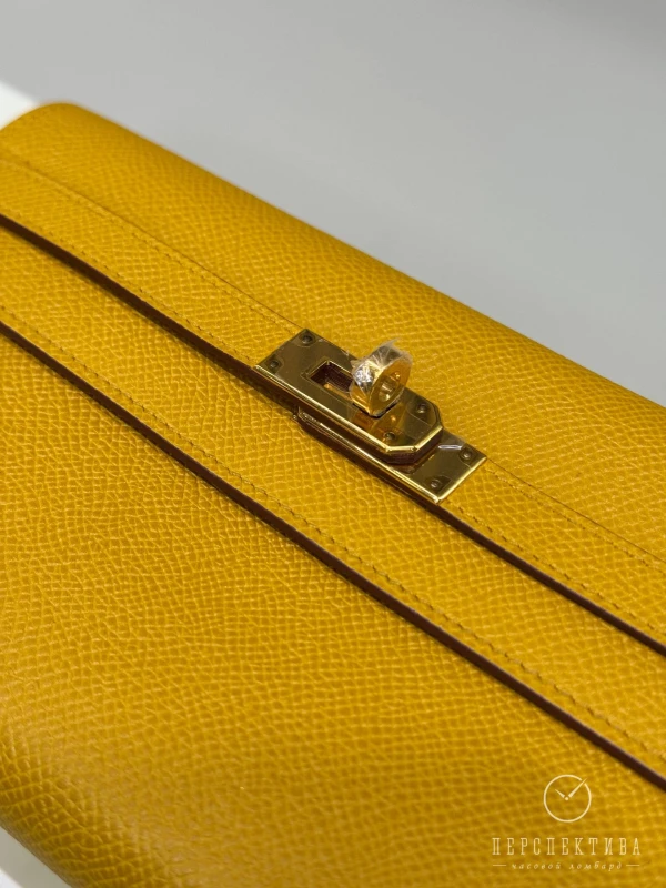 Hermès Kelly Long Wallet Jaune Ambre Epsom Gold Hardware KLWJA 7