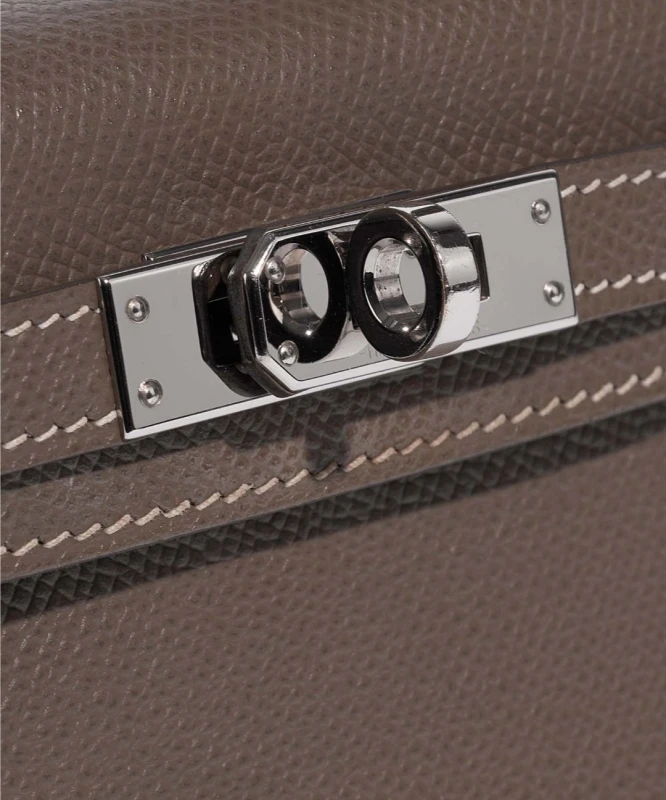 Hermès KELLY SELLIER 20 VEAU EPSOM  ETOUPE PHW K20EE 6
