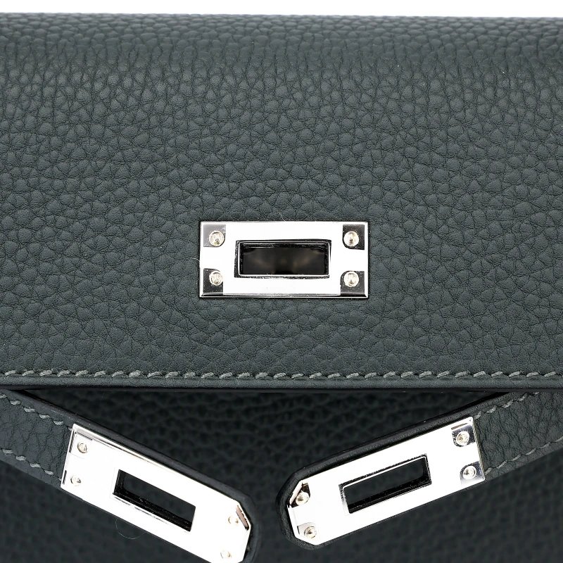 Hermès KELLY RETOURNE 2 STRAP 25 VEAU TOGO VERT FONCE PBHW K25TVF 7