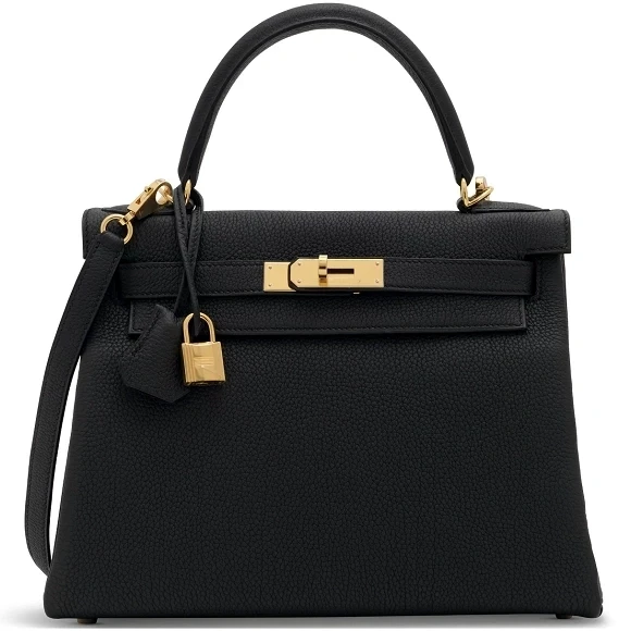 KELLY RETOURNE 28 VEAU TOGO NOIR GHW