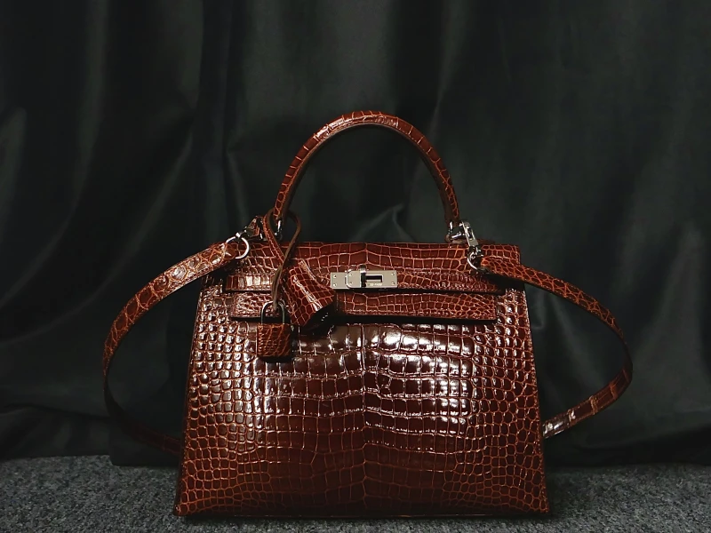 Hermès KELLY SELLIER 25 CROCODILE POROSUS PHW K25CM 4