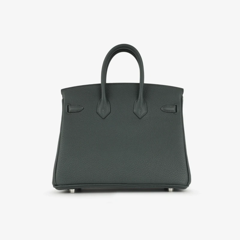 Hermès BIRKIN 25 VEAU TOGO NEW VERT FONCE PHW B25TNVF 5