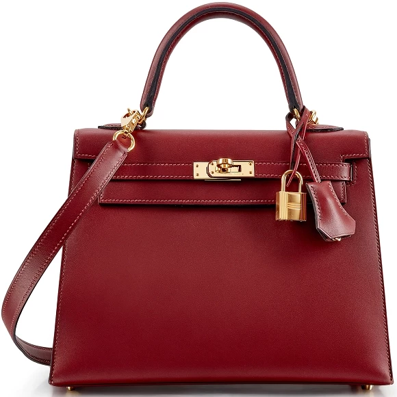 KELLY SELLIER 25 CALF BOX ROUGE GHW