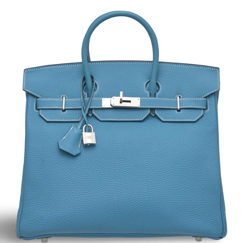 HAC BIRKIN 32 VEAU TOGO BLEU JEAN PHW