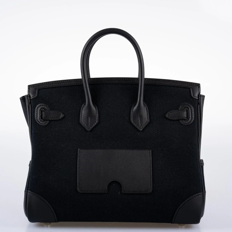 Hermès BIRKIN CARGO 25 BLACK TOILE GOELAND / SWIFT PHW B25Cargo 4