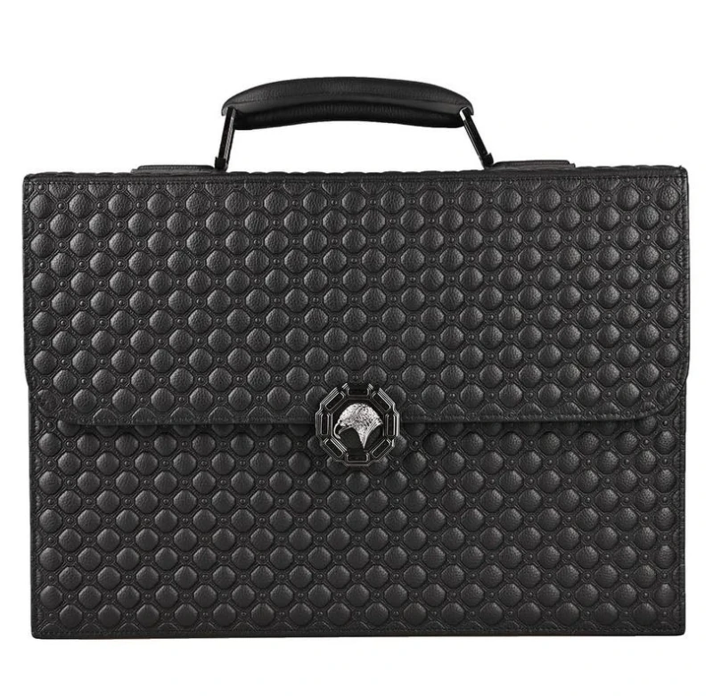 Stefano Ricci Cartella soffietti stampa asia palladio black ND052GP 1