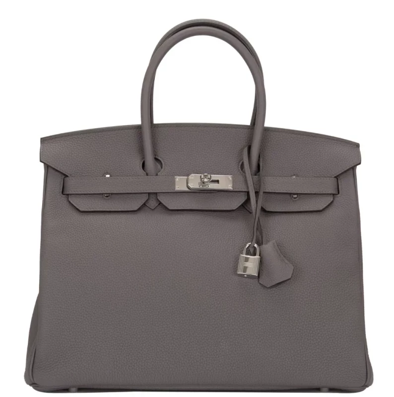 Hermès BIRKIN 35 VEAU TOGO GRIS ETAIN B35TGE 7