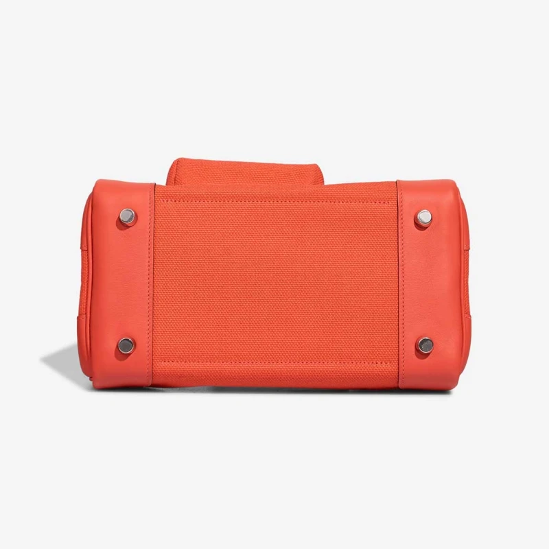 Hermès BIRKIN CARGO 25 VEAU SWIFT / CANVAS ORANGE FIELD PHW B25Cargo 4