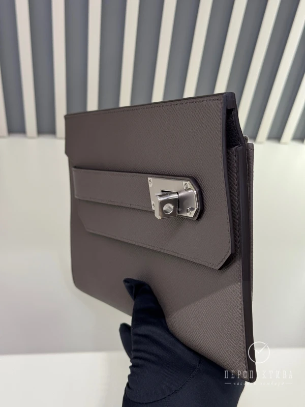 Hermès Hacademi pouch gris étain H086976CK8F 4