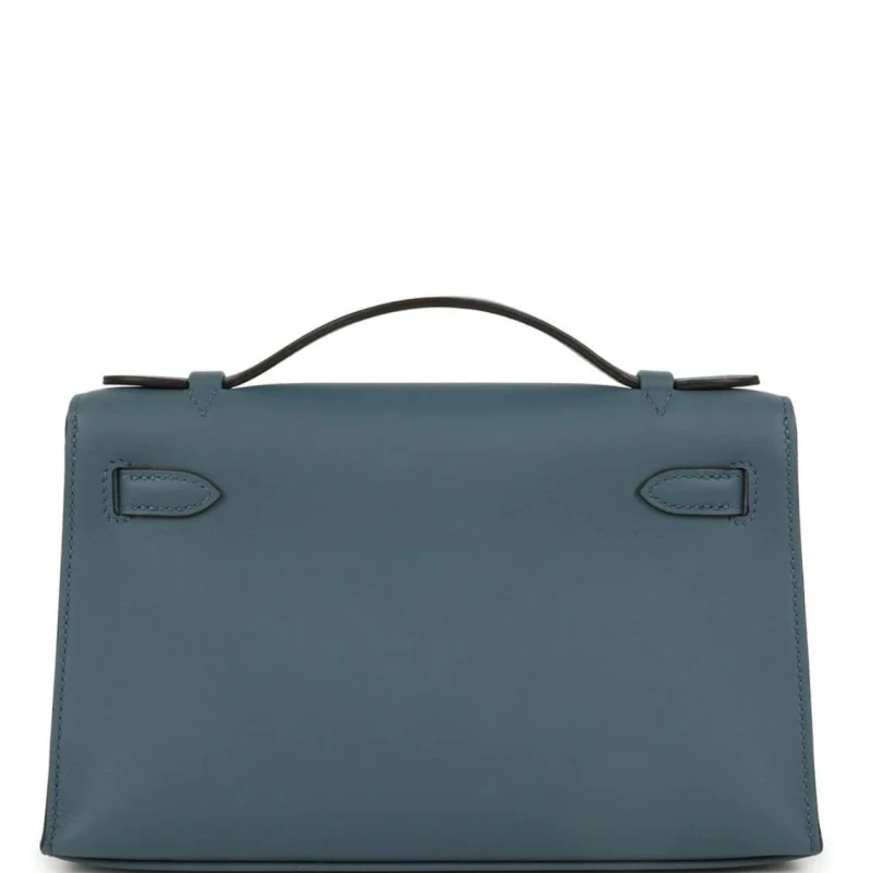 Hermès Pochette Kelly Mini Veau Swift Bleu Tempete H049417CK 4