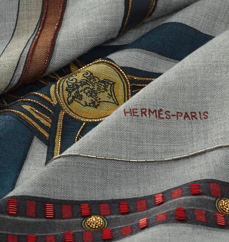 Hermès Lettres Equestres shawl 140 Shawl140 4