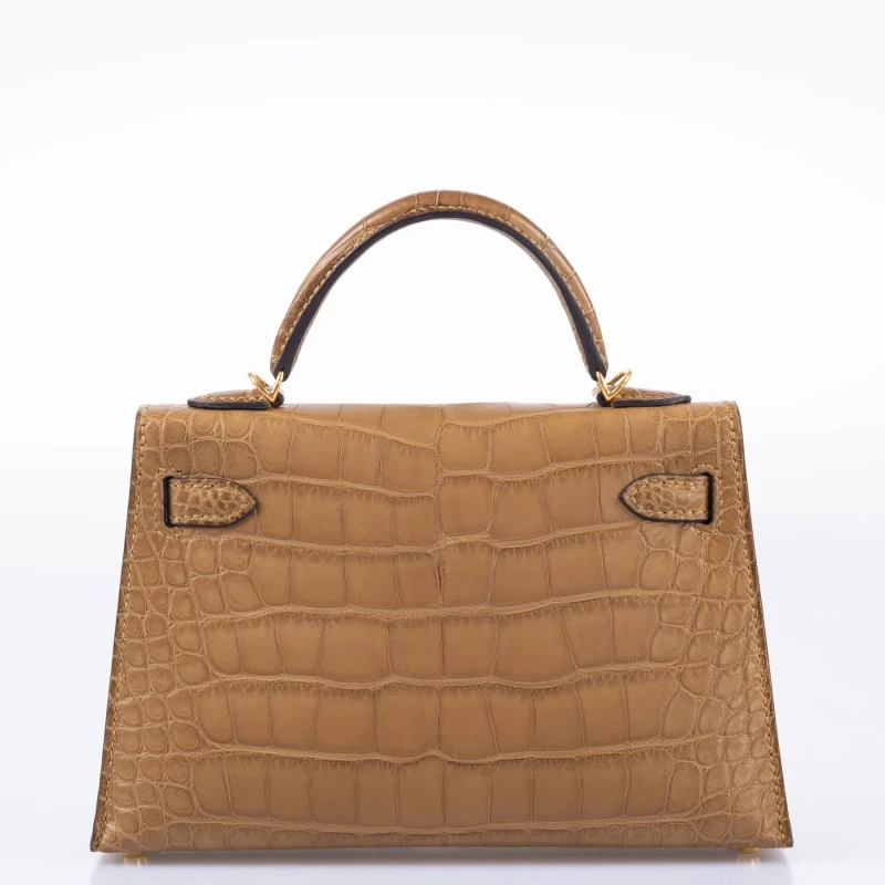 Hermès KELLY 20 MINI ALLIGATOR MATTE KRAFT GHW K20AK 5