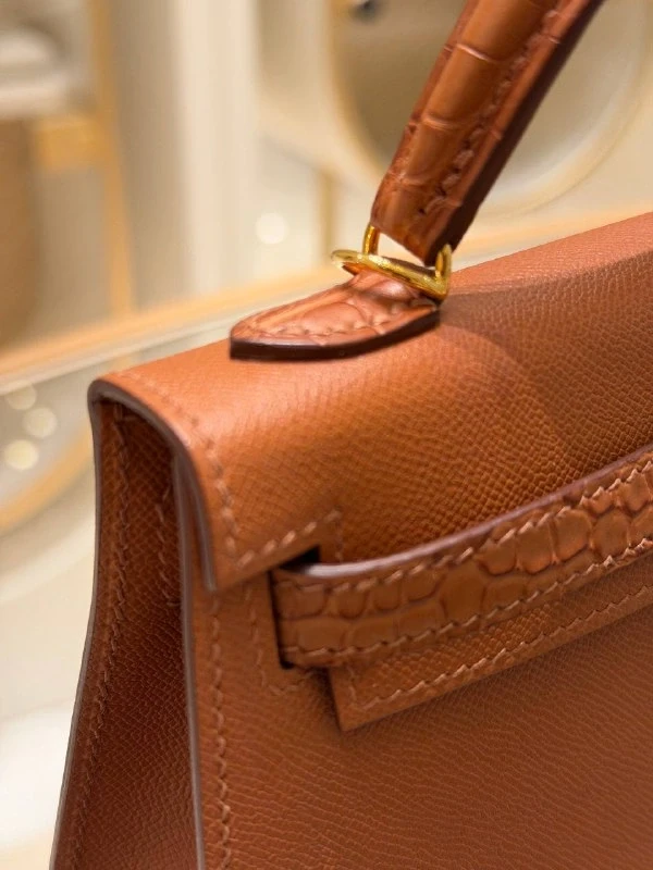 Hermès KELLY MINI TOUCH 20 ALLIGATOR MATTE  / VEAU MADAME GOLD GHW K20TOUCH 5