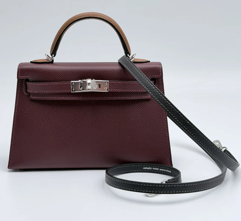 Hermès KELLY 20 VEAU EPSOM ROUGE H/GOLD/BAI-BRUN PHW K20ERGB 2