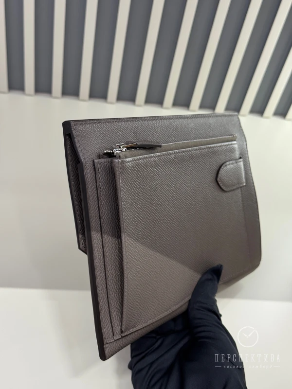 Hermès Hacademi pouch gris étain H086976CK8F 5