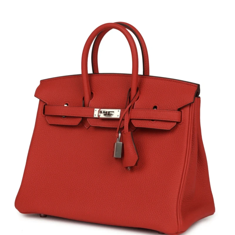 Hermès Birkin 25 Veau Togo Rouge Radieux PHW B25R 5