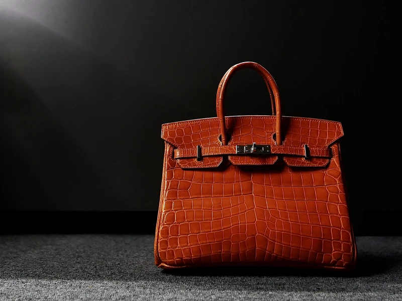 Hermès BIRKIN 25 CROCODILE NILOTICUS LISSE ORANGE PHW B25CNO 2