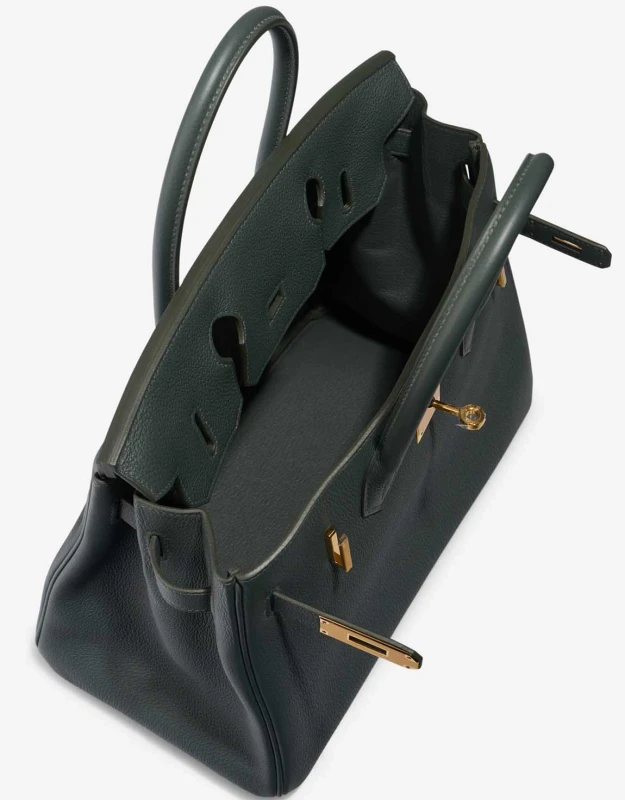 Hermès BIRKIN 30 VEAU TOGO VERT MANGROVE GHW B30TVM 8