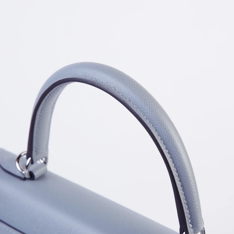 Hermès KELLY SELLIER 25 EPSOM GRIS PLATINE ELECTRUM HARDWARE K25EGP 4