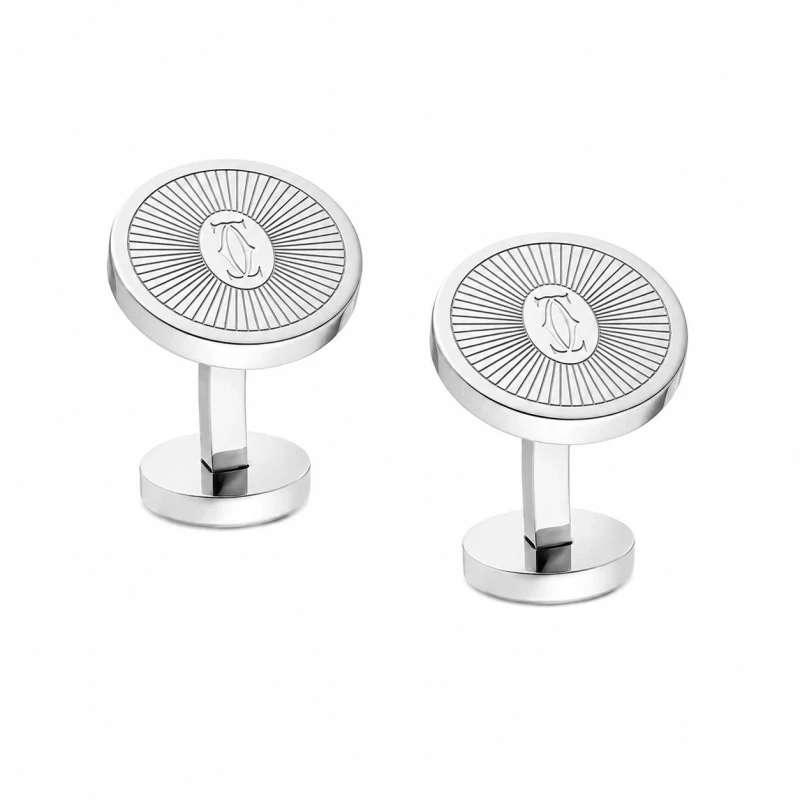 DOUBLE C DE CARTIER LOGO CUFFLINKS