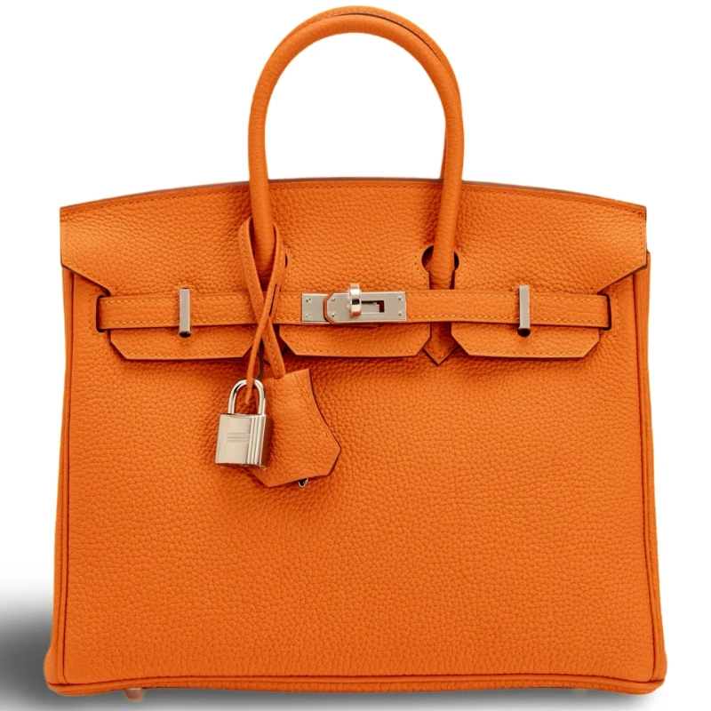 BIRKIN 25 VEAU TOGO ORANGE PHW