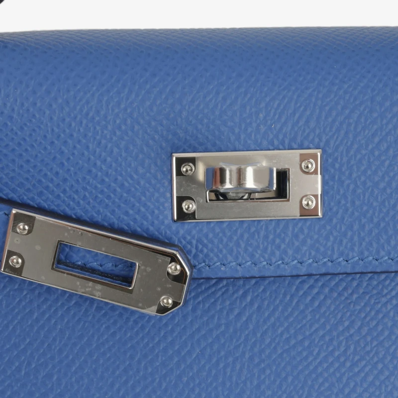 Hermès KELLY II SELLIER MINI 20 VEAU EPSOM BLEU ZELLIGE K20EBZ 8