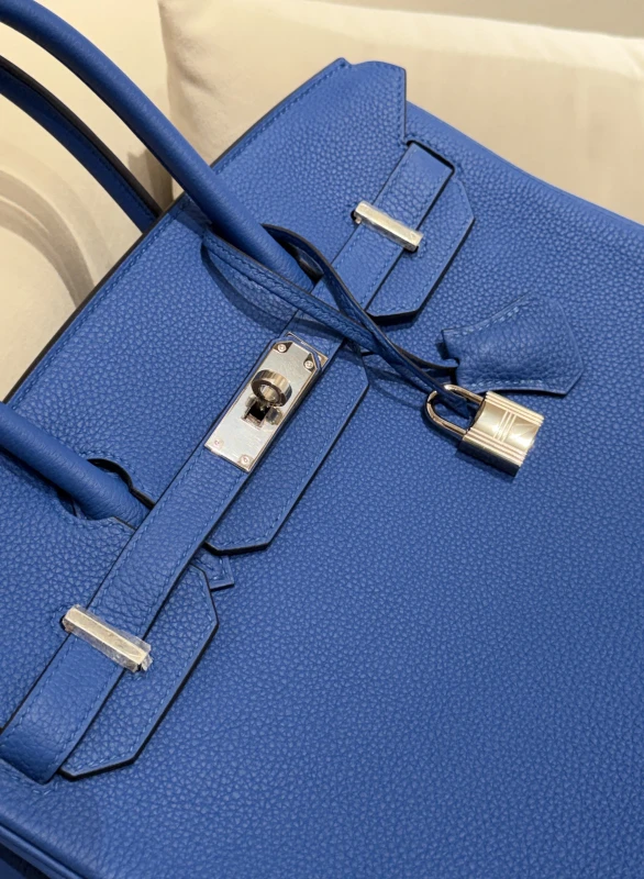 Hermès BIRKIN 30 VEAU TOGO BLEU ZELLIGE PHW B30BZ 5