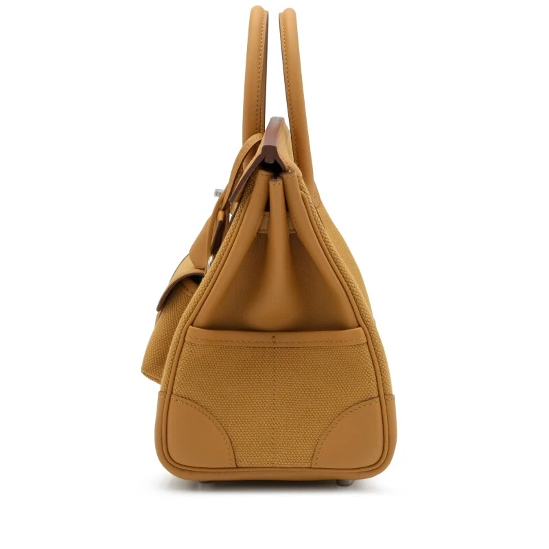 Hermès BIRKIN CARGO 25 VEAU SWIFT/TOILE GOELAND DESERT/SESAME PHW B25CARGODS 3
