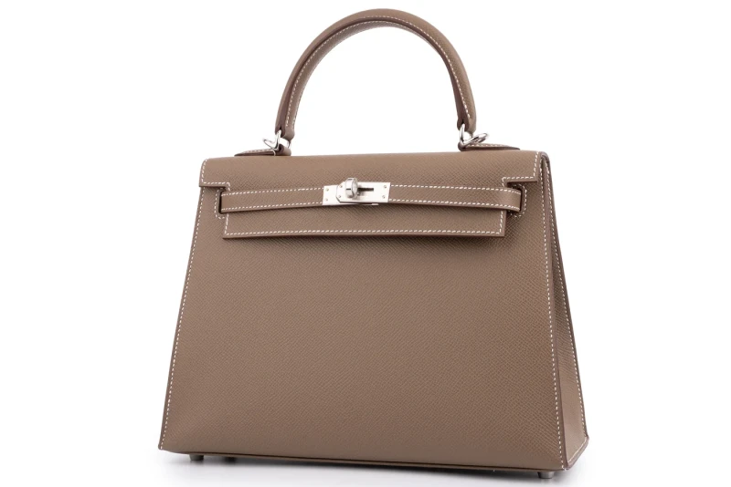 Hermès KELLY SELLIER 25 VEAU EPSOM ETOUPE PHW K25EE 3