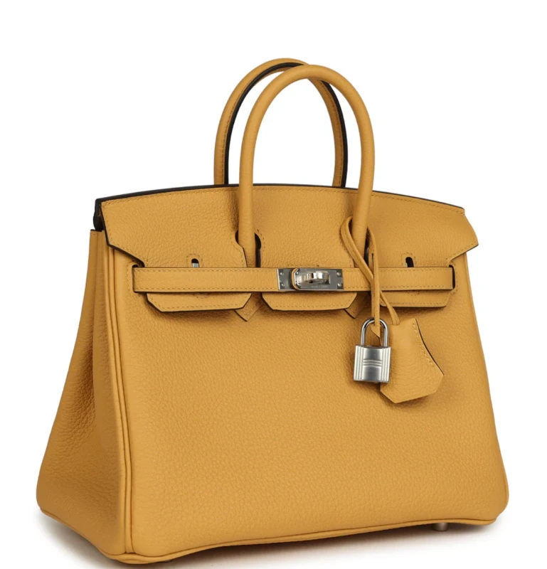Hermès BIRKIN 25 VEAU TOGO PAILLE PHW B25TP 3