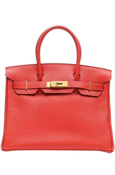 Birkin 30 Handbag Togo leather Vermillion Red