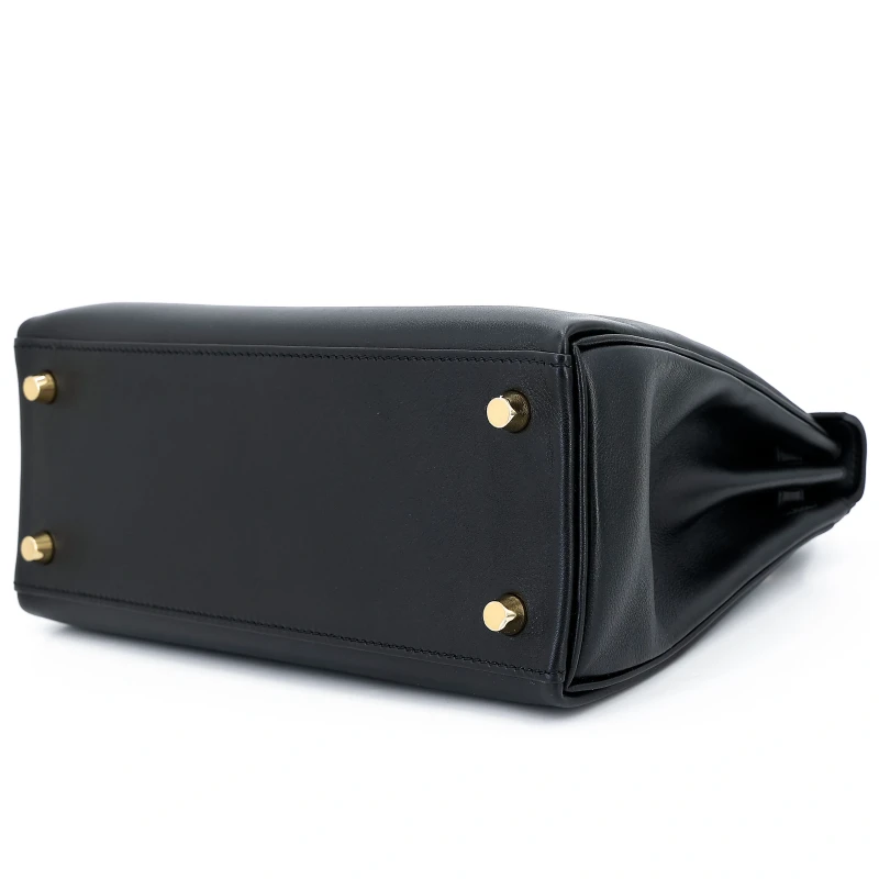 Hermès KELLY 25 VEAU CHERI NOIR GHW K25CN 5