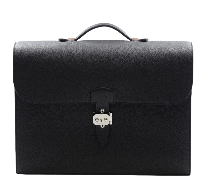 Hermès SAC A DEPECHES NOIR PHW HSaD 1