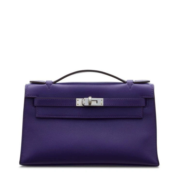 Pochette Kelly Mini Veau Swift X3 PURPLE