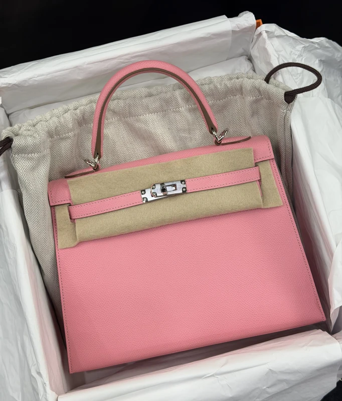 Hermès KELLY 25 VEAU EPSOM ROSE CONFETTI PHW K25ERC 8
