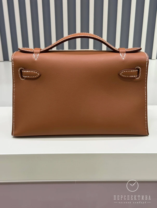 Hermès KELLY POCHETTE VEAU SWIFT GOLD PHW KPSG 7