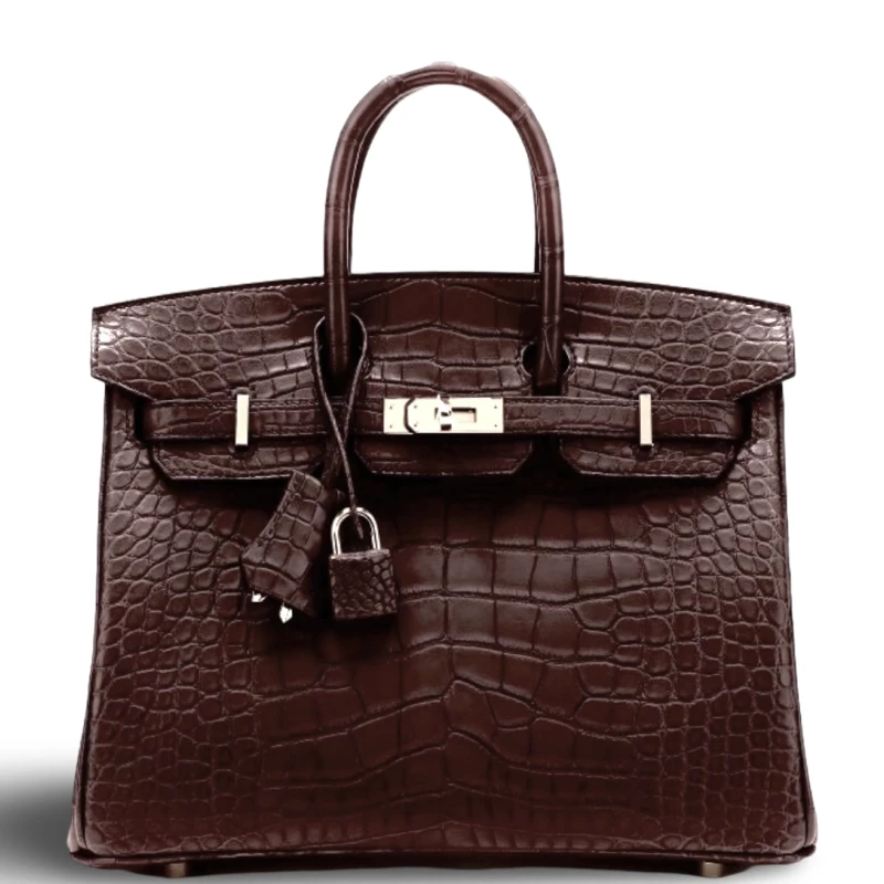 BIRKIN 25 ALLIGATOR MATTE EBENE GHW