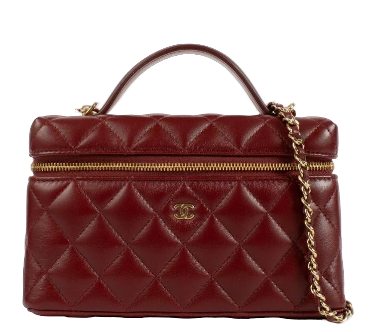 Chanel Bordeaux Lambskin Vanity With Chain AP5049B 1