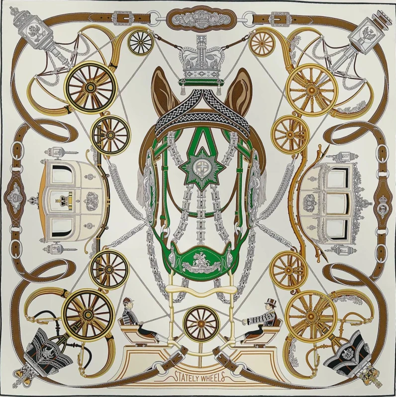 Hermès Stately Wheels scarf 90 scarf 1