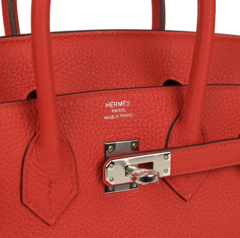 Hermès Birkin 25 Veau Togo Rouge Radieux PHW B25R 7