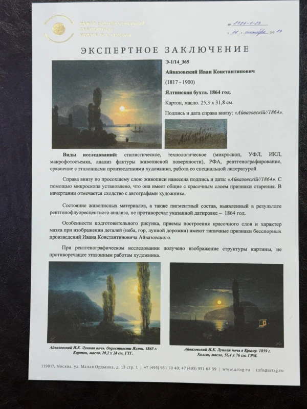 Айвазовский И.К Ялтинская бухта Айвазовский И.К. 2