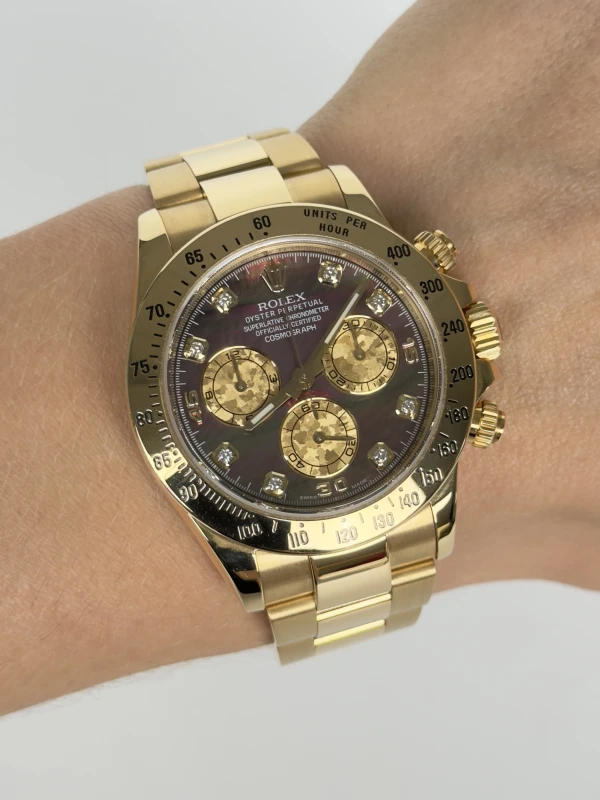 Rolex Cosmograph 40mm YellowGold Crystals Diamonds 116528 GoldCrystals Diamonds 4